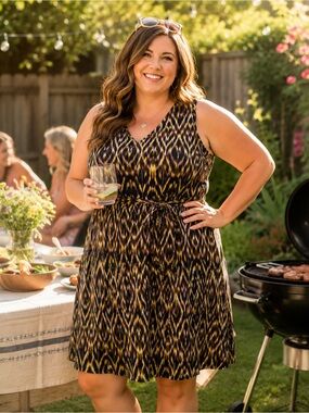 Maggy London Ikat Print Sundress